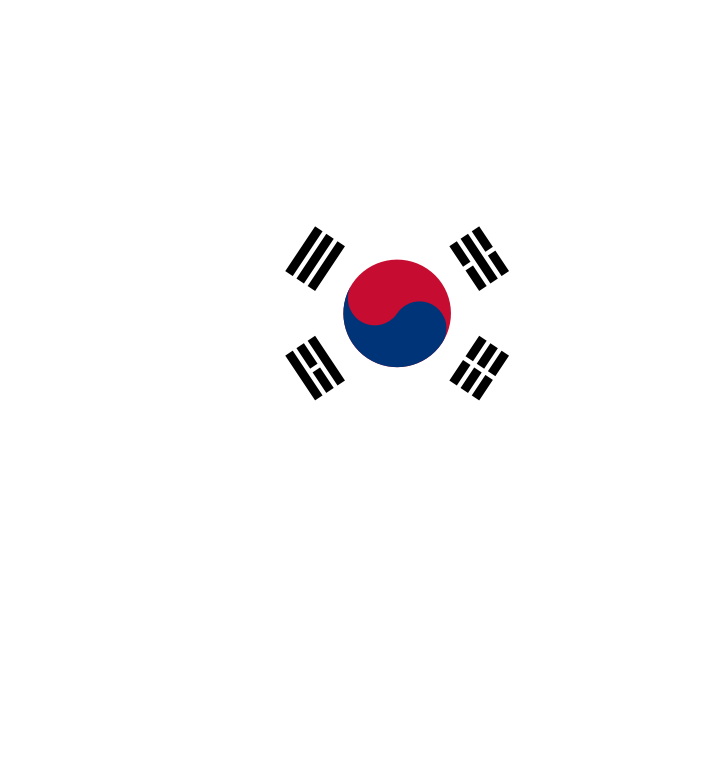 South Korea Map Flag