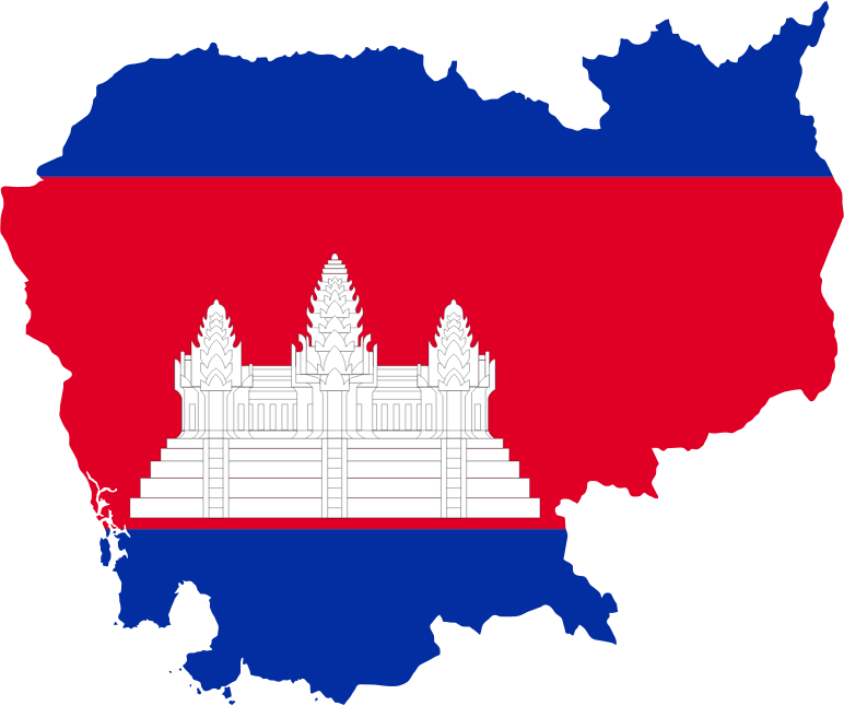 Cambodia Map Flag
