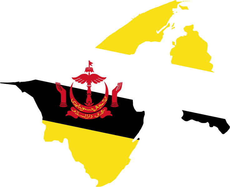 Brunei Map Flag