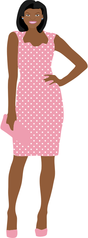 Pink Dress Lady