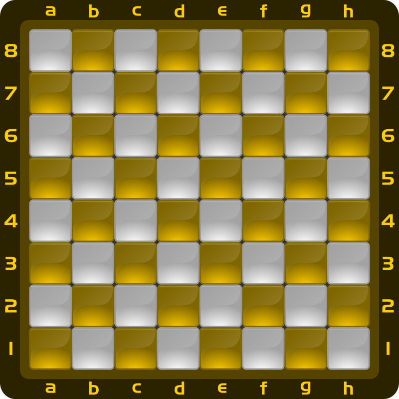 Chessboard Glossy Squares - Honey