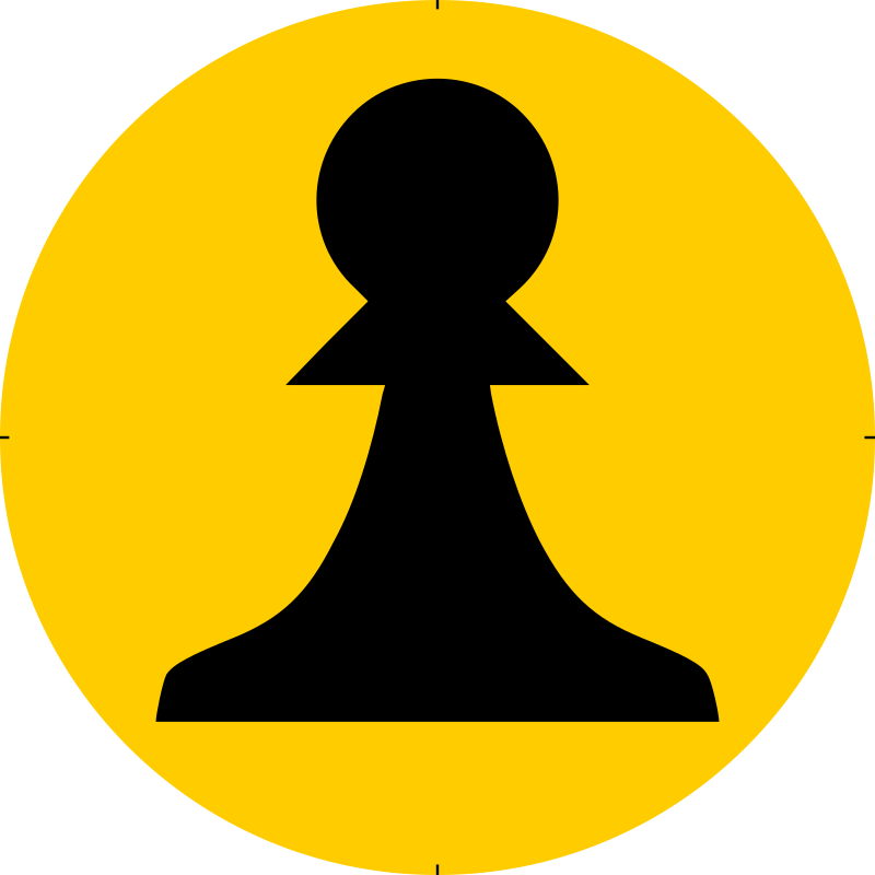 Chess Piece Symbol – Black Pawn – Peón Negro