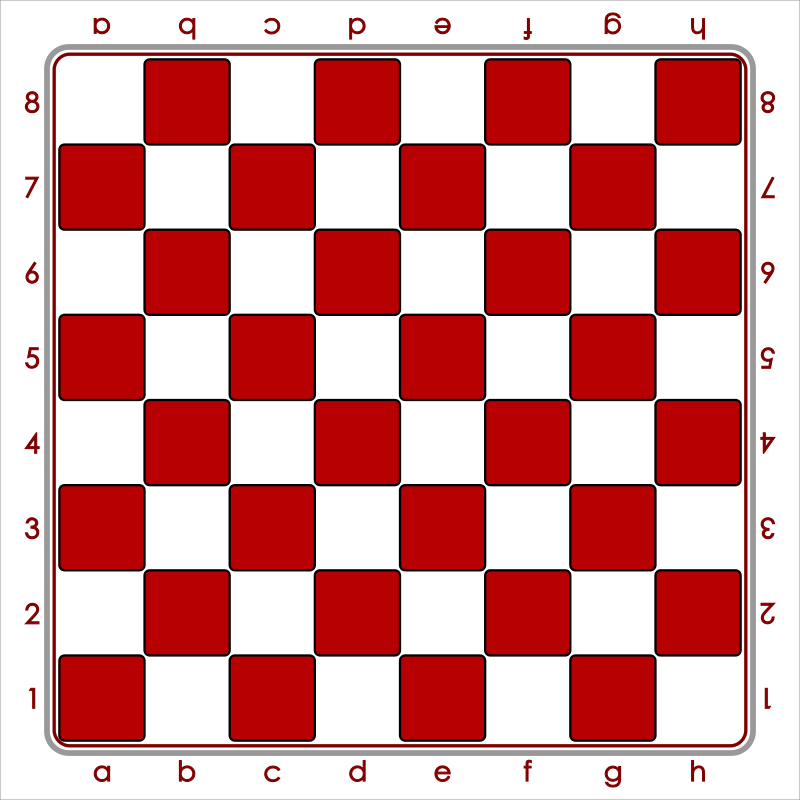 Standard Chess Board - Red / Tablero de Ajedrez - Rojo