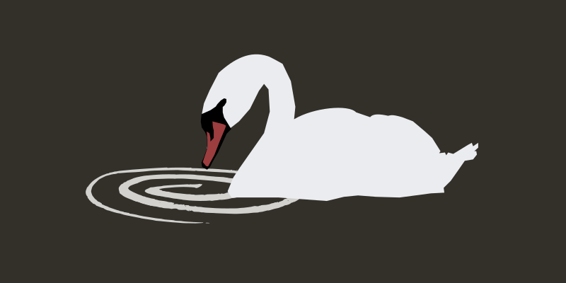 swan with ripple