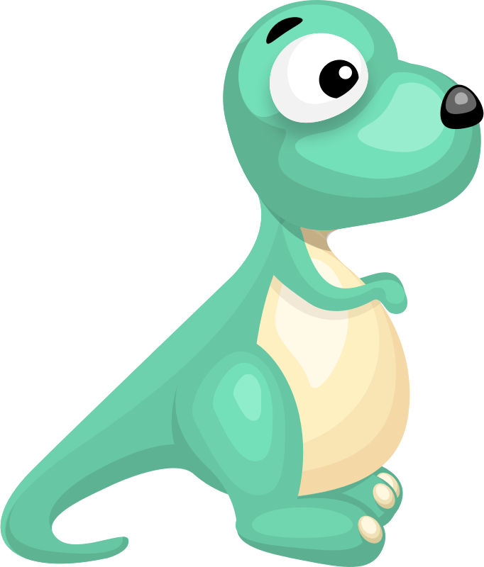 Cartoon dinosaur vector clipart graphics