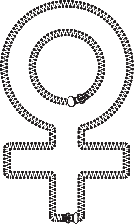 Female Symbol Zipper