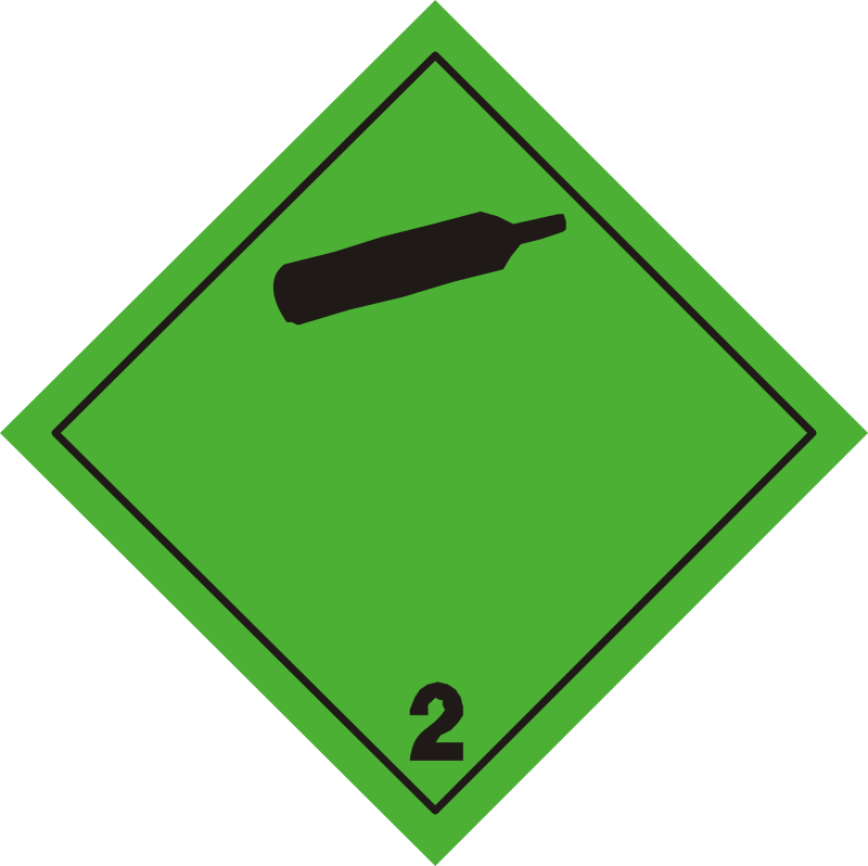 ADR pictogram 2.2-Non-toxic and non-flammable gases