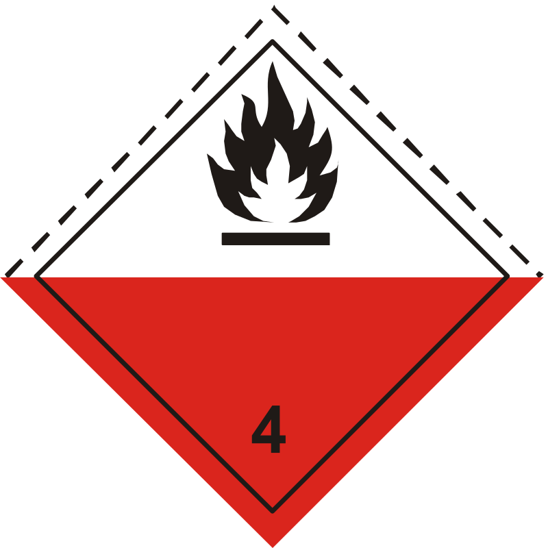 ADR pictogram 4.2-Spontaneously combustibles