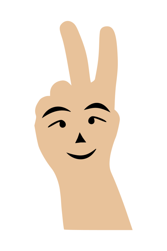 peace sign -anthropomorphism