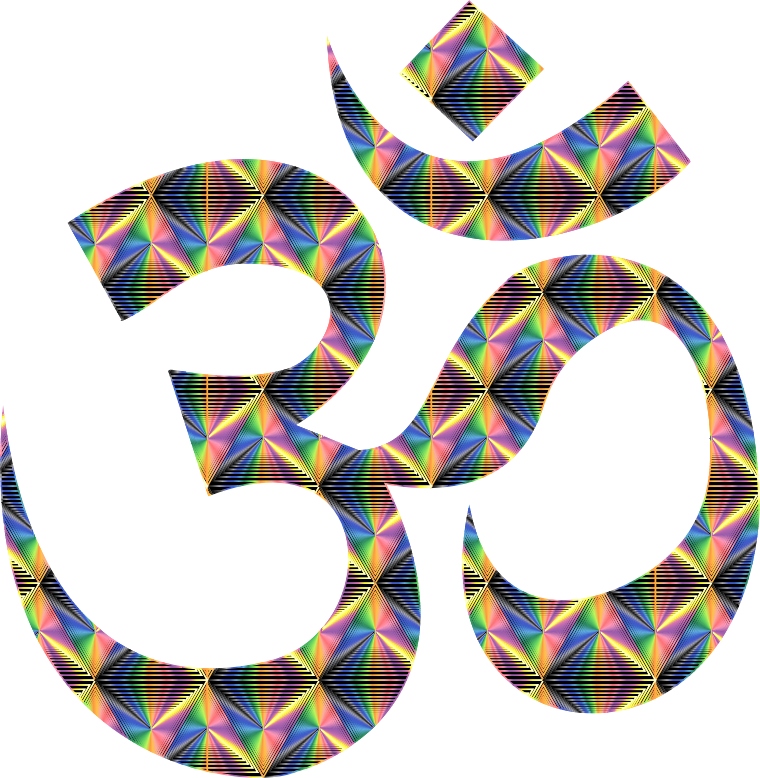 Prismatic Patterned Om Symbol