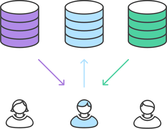 database repository users icons