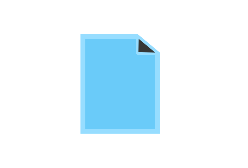Flat blue file