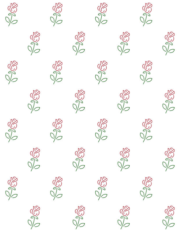 Rose Pattern 8.5x11
