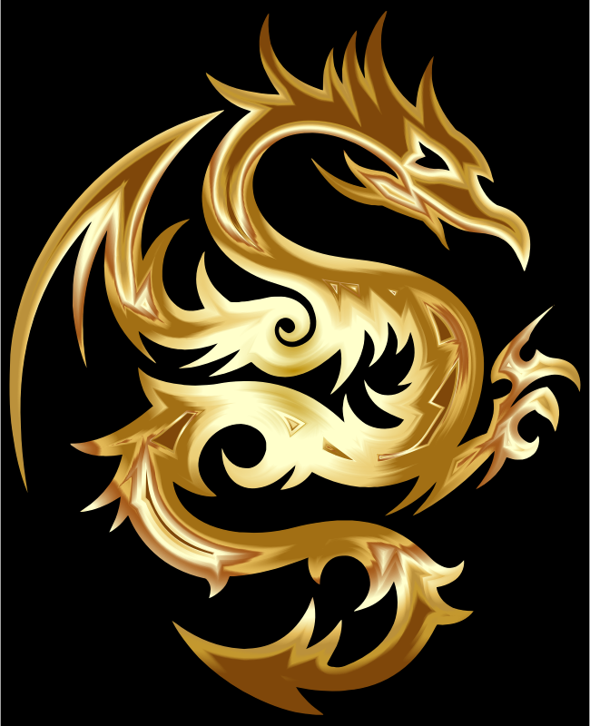 Gold Tribal Dragon 56