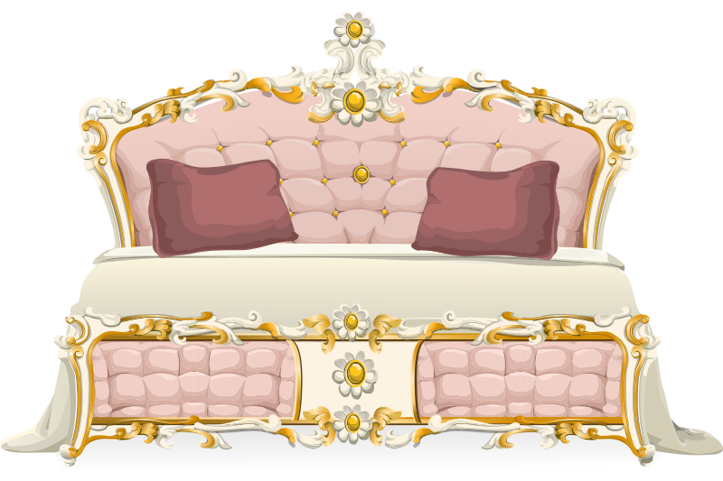 Pink baroque bed from Glitch 