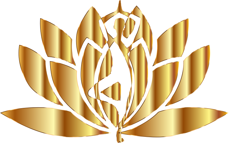 Gold Yoga Lotus No Background