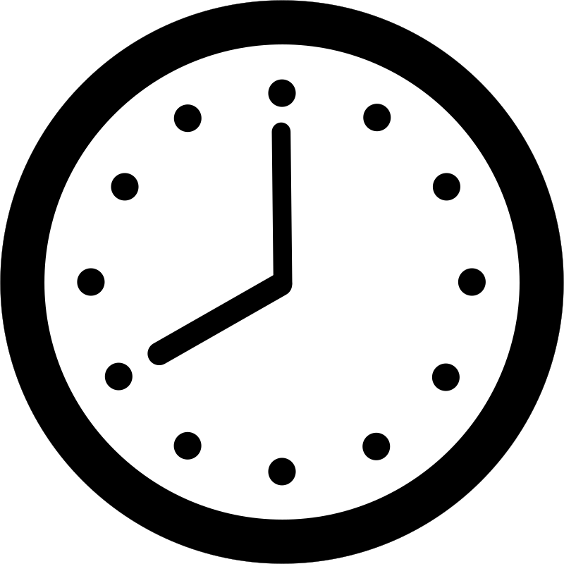 Clock - Rounded Hands and Dots