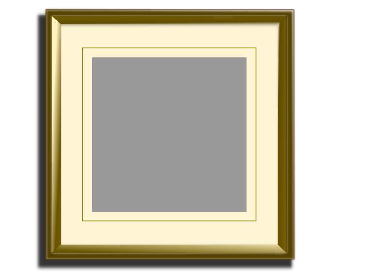 Golden picture frame for square images