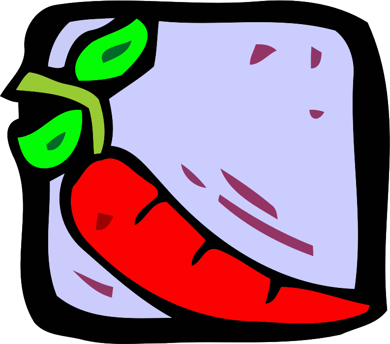 Food and drink icon - chilli