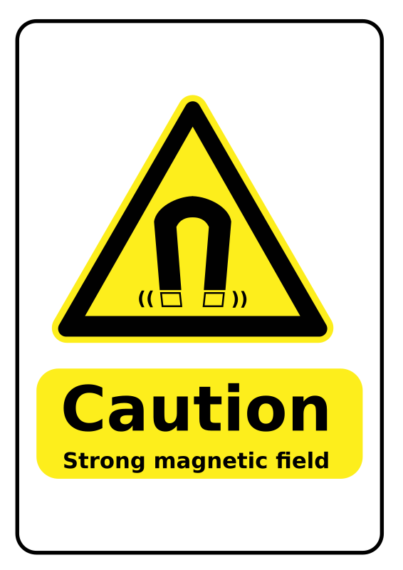 Strong Magnets Warning Sign