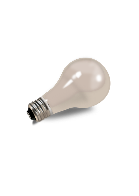 Realistic light bulb lampadina