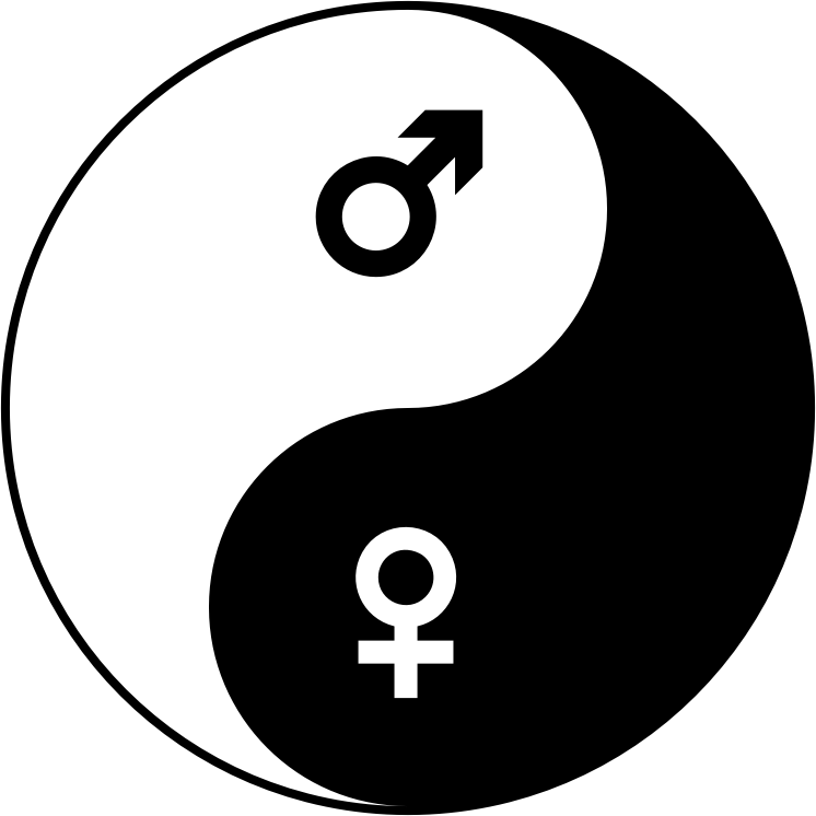 Female And Male Symbols Yin Yang