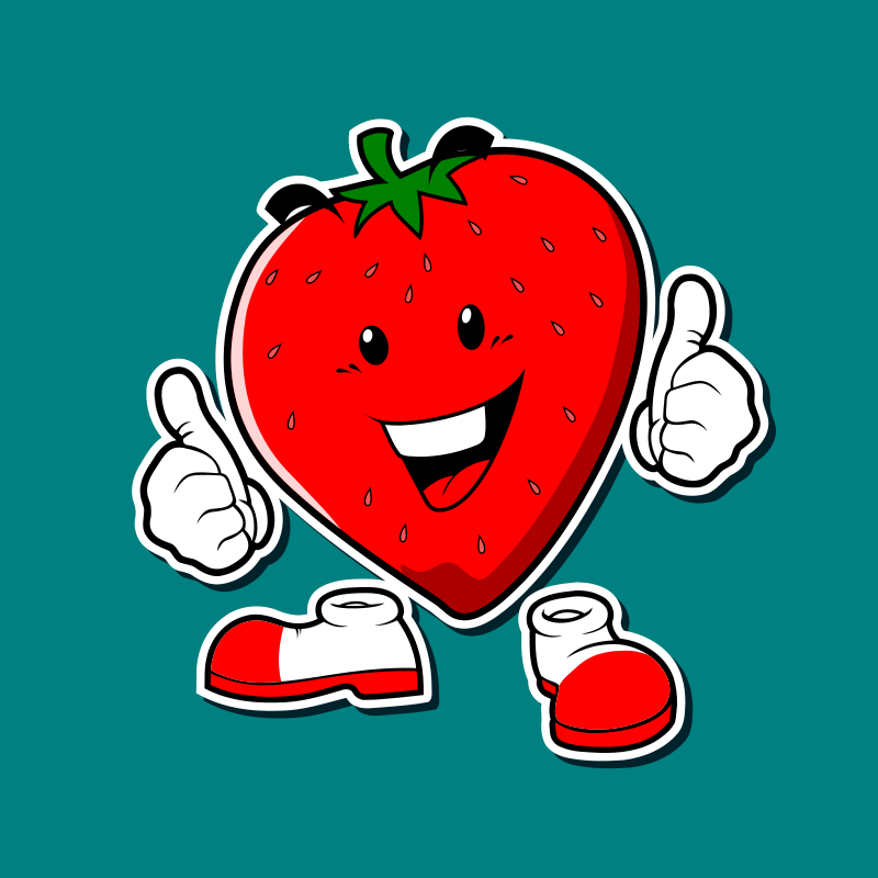 strawberries mascot