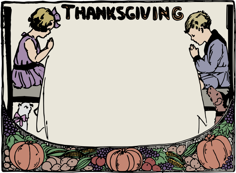 Pray Thanksgiving Frame - Colour