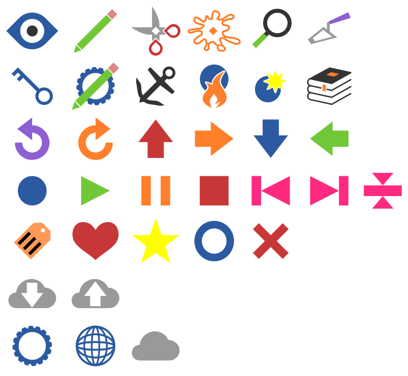 Minimally Colored Symbols