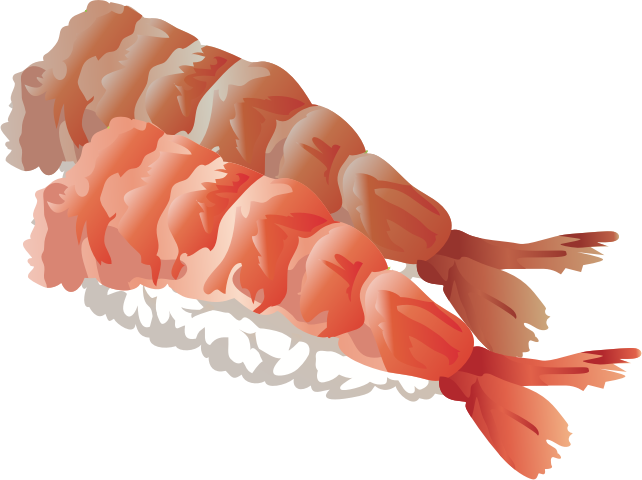 Shrimp sushi (nigiri)