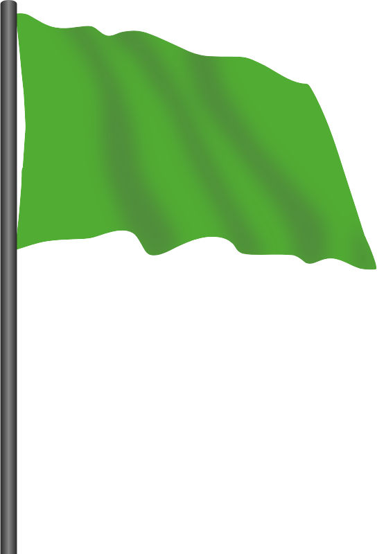 Motor racing flag 3 - green flag