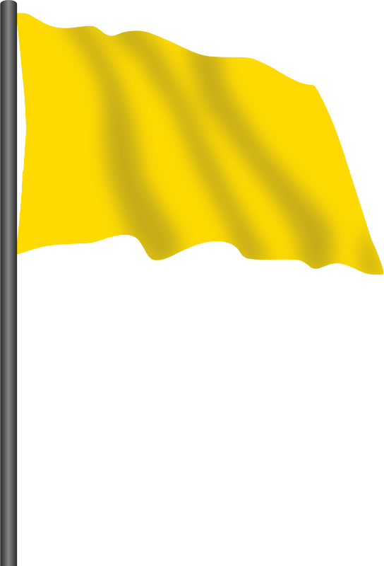 Motor racing flag 5 - yellow flag