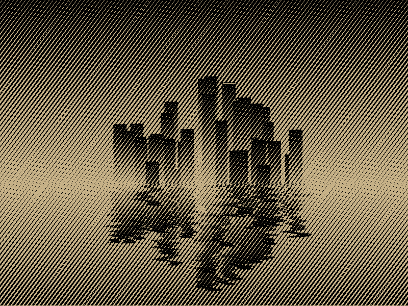 city skyline reflection (animated) 2