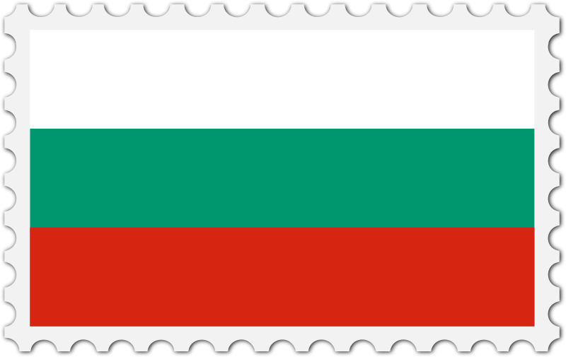 Bulgaria flag stamp