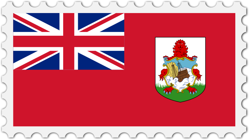 Bermuda flag stamp