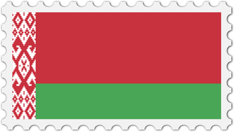 Belarus flag stamp