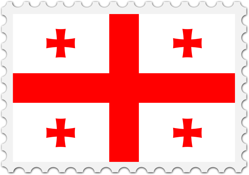 Georgia flag stamp