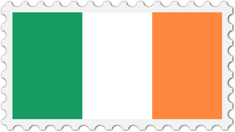 Ireland flag stamp