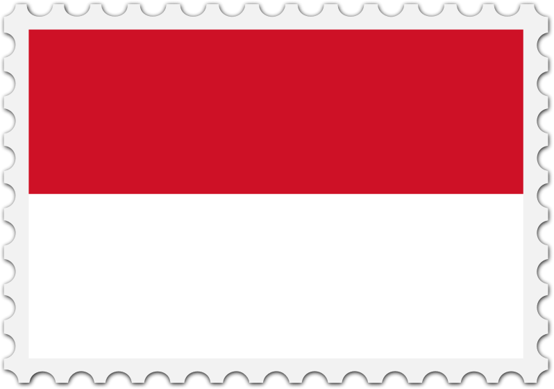 Indonesia flag stamp