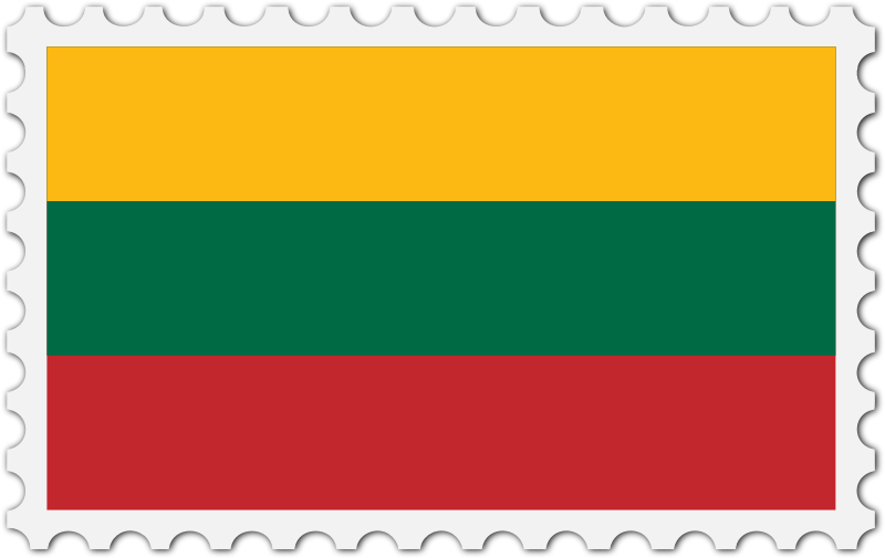 Lithuania flag stamp