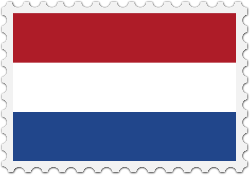 Netherlands flag stamp