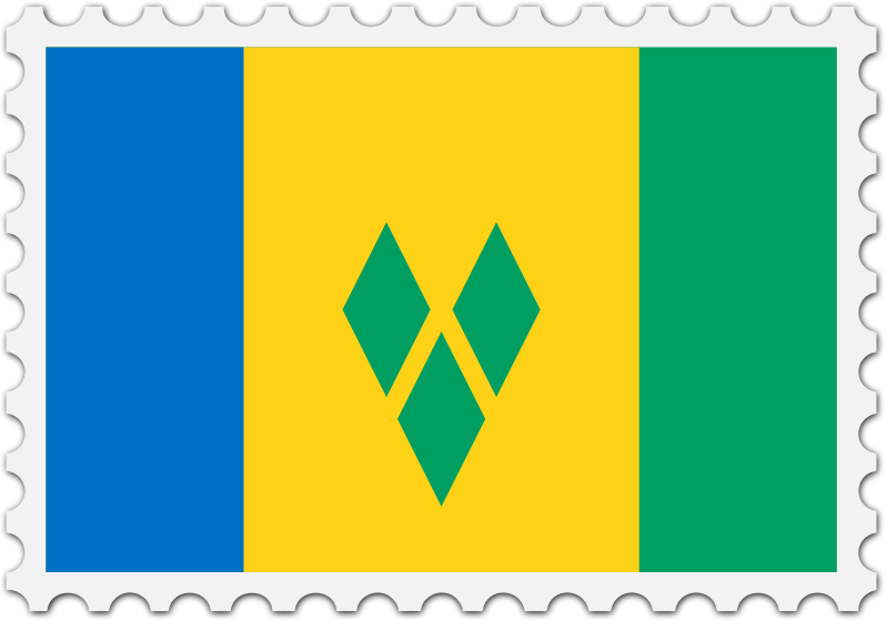 Saint Vincent and the Grenadines flag stamp