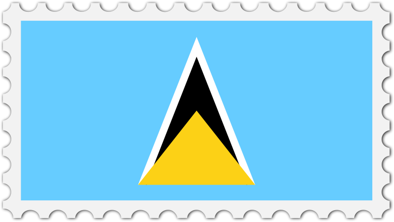 Saint Lucia flag stamp