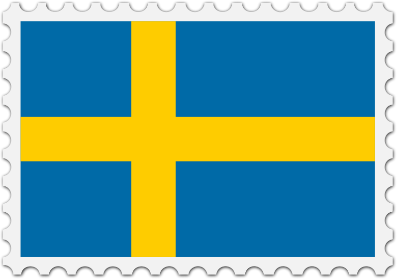 Sweden flag stamp