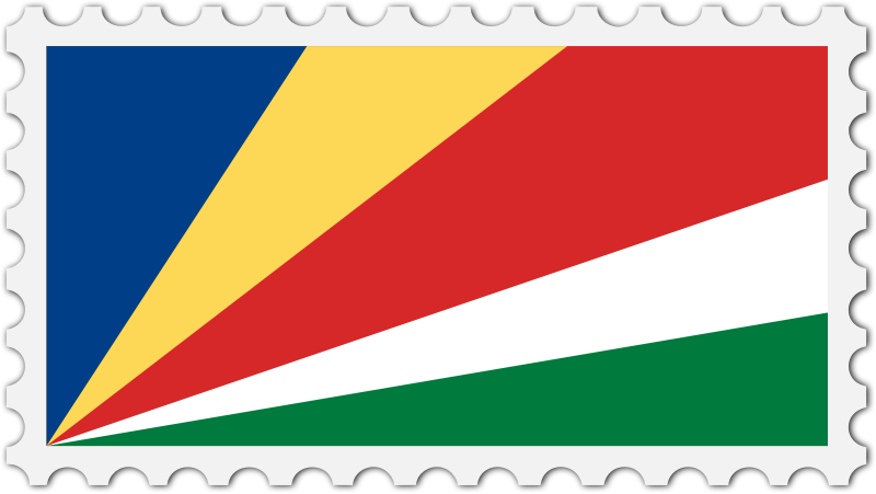 Seychelles flag stamp
