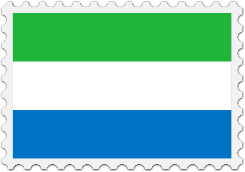Sierra Leone flag stamp