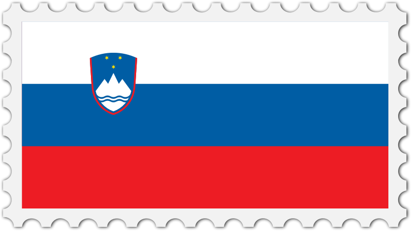 Slovenia flag stamp