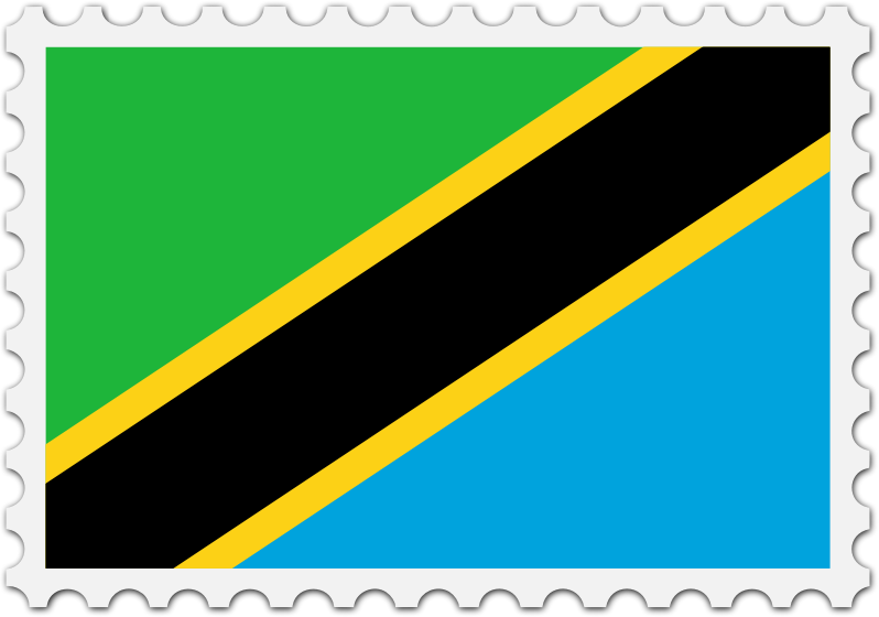 Tanzania flag stamp