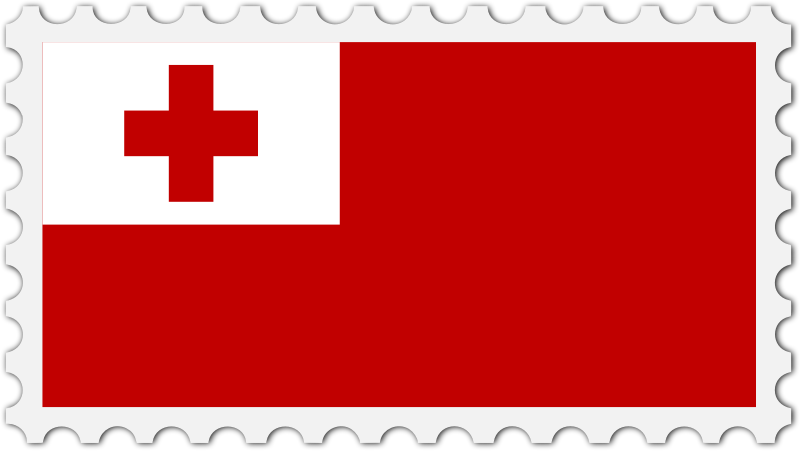 Tonga flag stamp