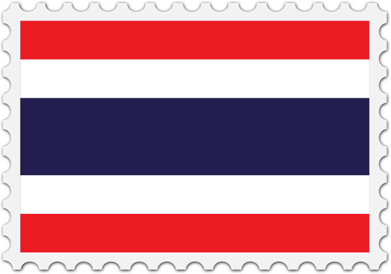 Thailand flag stamp
